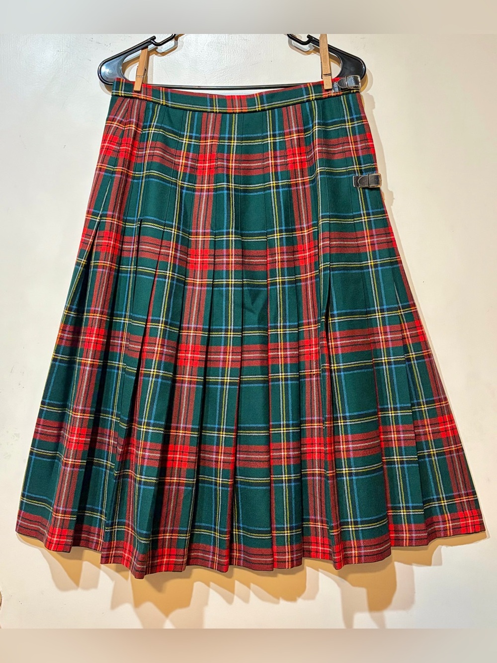 Vintage 70-80s Hector Russell Scotland Wool Kilt Skirt MacDonald Tartan Plaid